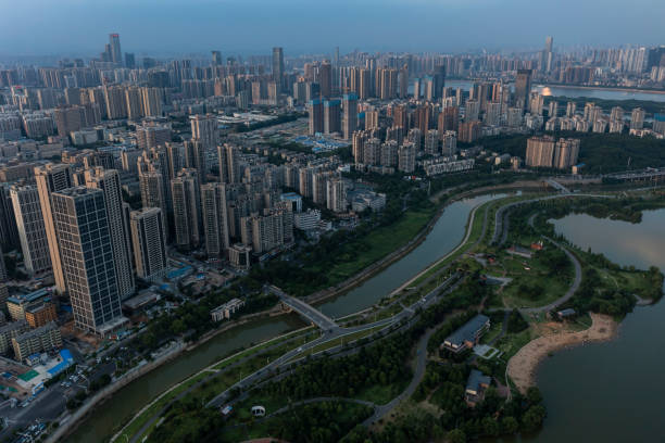 istock aerial photo of  Panoramic skyline  changsha china 1429954387