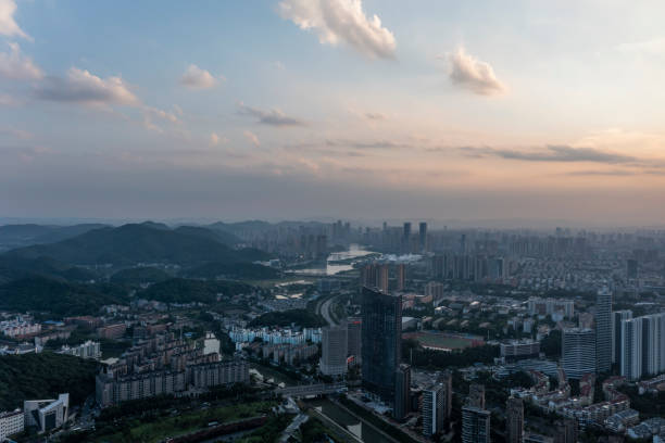 istock aerial photo of  Panoramic skyline  changsha china 1429956410