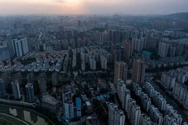 istock aerial photo of  Panoramic skyline  changsha china 1429956577