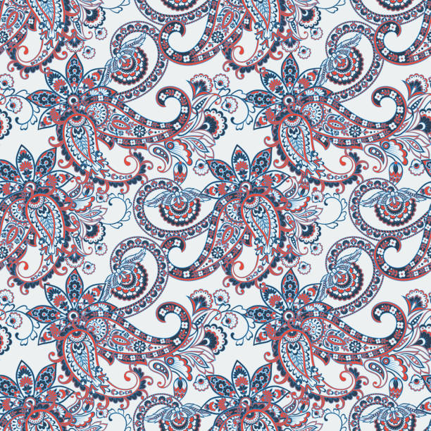 istock Seamless pattern with paisley ornament. Ornate floral decor. Vector illustration 1429958835