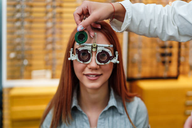 istock Senior man at optometrist examination 1429961703