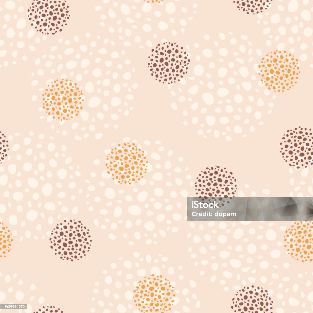 Skin Color Abstract Scattered Dotted Circles In Natural Skin Colors Abstract Doodle ...