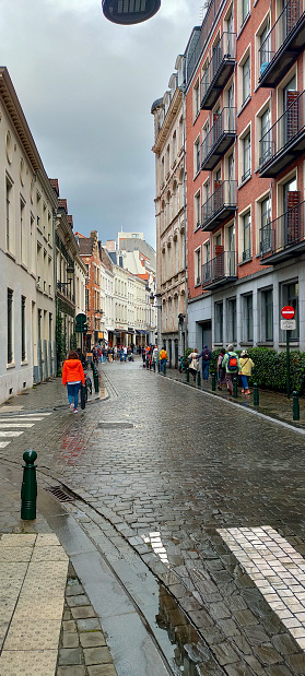 View on the districts of Brussels and its old buildings