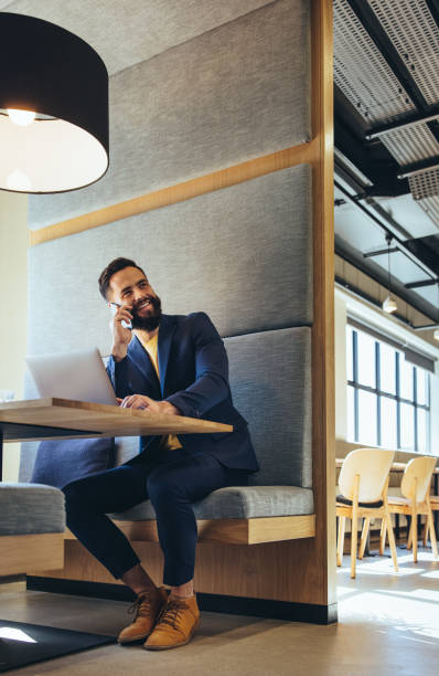 istock Young businessman speaking on a phone call 1429966411