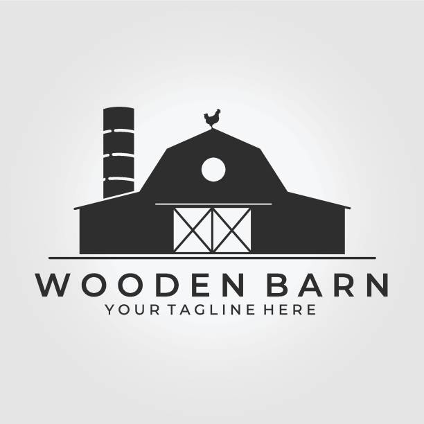 Forest Wooden Barn House Vector Illustration Design Vintage Icon Forest Wooden Barn House Vector Illustration Design Vintage Icon tree shedding stock illustrations