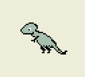 istock Pixel Art T Rex Dinosaur 1429984875