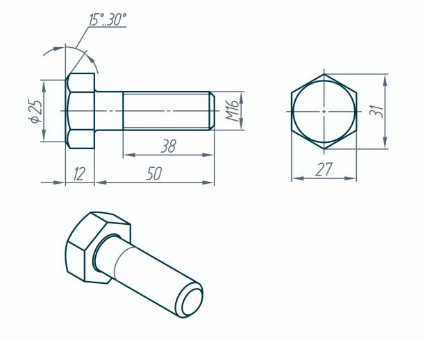 Nut Thread Isometric Isometric Nuts And Bolts Stock Photos, Pictures & Royalty-Free Images ...
