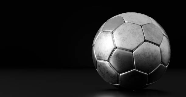istock Silver football soccer ball 1429989953