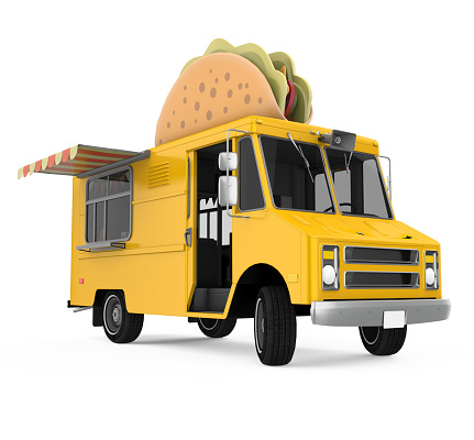 Food Truck Taco isolated on background. 3D render