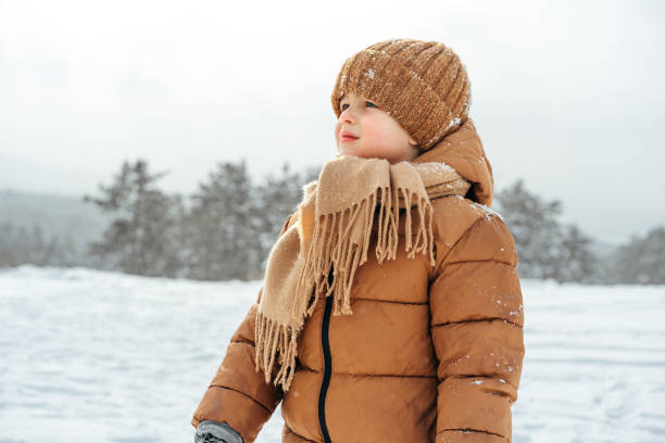 istock Little boy in a winter park or forest 1429999594