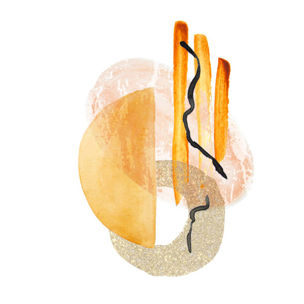 istock Minimalist poster with watercolor. Illustration for minimalism, hipster, scandinavian design. 1430008078