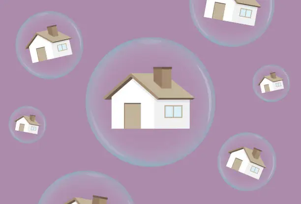 Vector illustration of House in a bubble