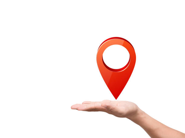 istock Man hand show map location isolated 1430019352