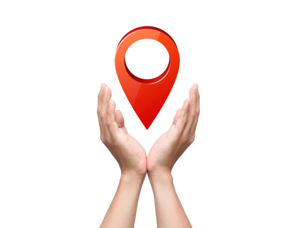 istock Wings man hand show map location isolated 1430019361