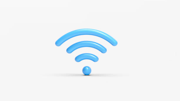 istock Wifi icon isolated on white background. 3D rendering. 1430019731