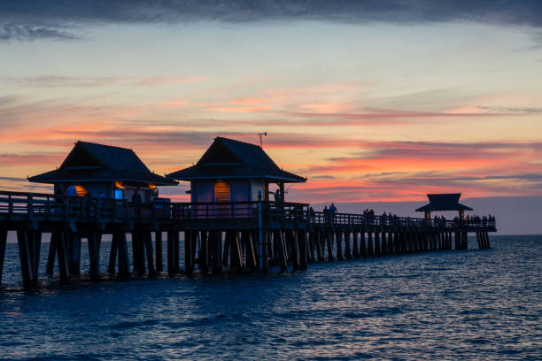 istock Fishing Pier in Naples Florida at sunset 1430028649