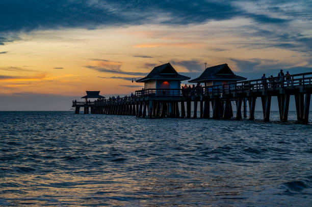 istock Fishing Pier in Naples Florida at sunset 1430031686