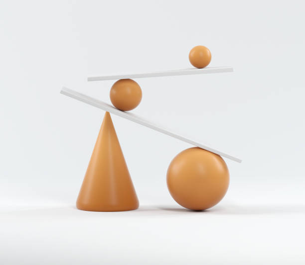 istock Abstract concept clean balance scene glossy with geometric shapes 1430031906