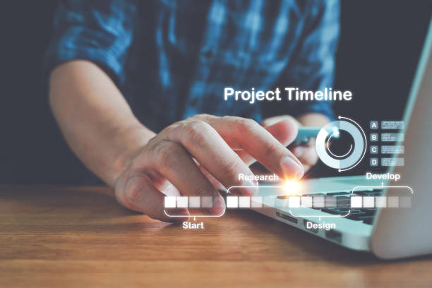 istock Businessman sitting by the desk and analyzing project timeline,
Project management schedule for business planning. business planning to monitor by project manager who manage the overall schedule. 1430036747
