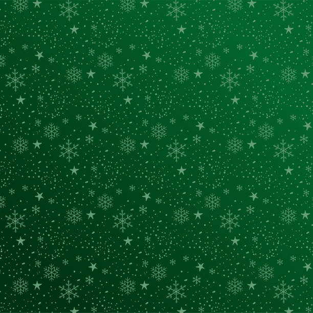 karácsonyi zöld hópehely háttér. vektoros illusztráció - ünnep témájú stock illusztrációk