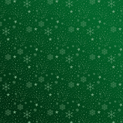 Christmas green snowflake background. Vector illustration.