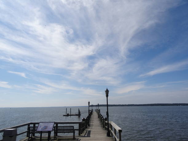 istock A wooden pier overlooking a bay. 1430037467