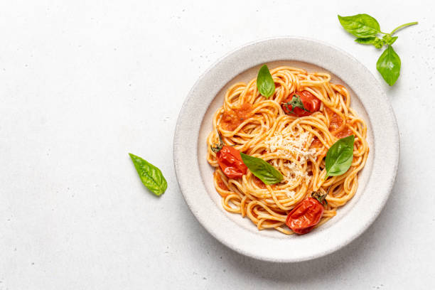 istock Traditional Italian pasta with tomato sauce 1430042953