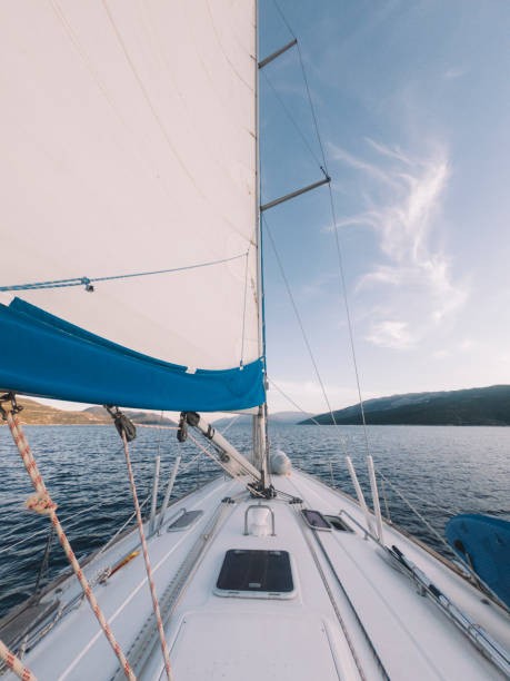 istock Sailing boat moving with sail 1430045724
