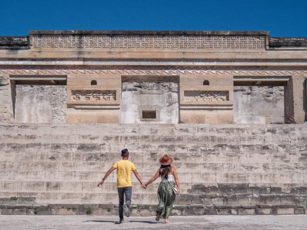 istock Couple visiting temples and ruins in Mexico 1430046699