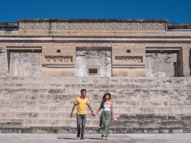 istock Couple visiting temples and ruins in Mexico 1430046892