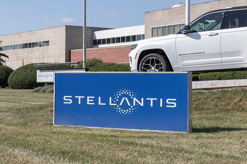 Kokomo - Circa October 2022: Jeep Grand Cherokee at the Stellantis transmission plant. Jeep offers the Grand Cherokee in Laredo, Trailhawk and Overland models.