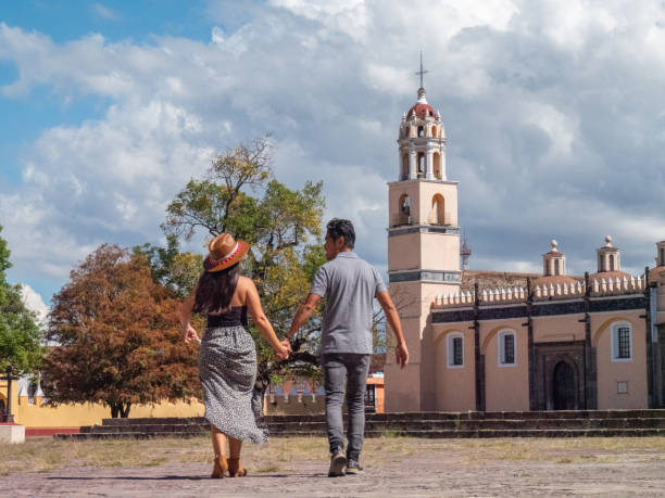 Multiracial couple visiting Mexico