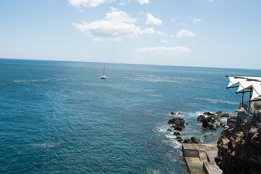 Catamaran on the coast of Madeira