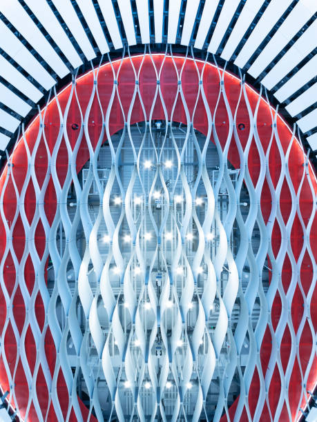 Details of ceiling of modern architecture. building abstract background pattern