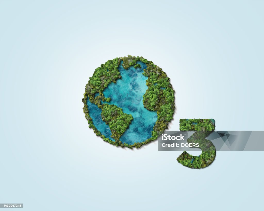 O3 - world ozone day concept O3 - world ozone day concept design with green globe. Ozone day 3d illustration background. Abstract Stock Photo