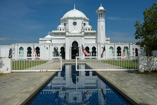Pekan, Malaysia - September 2022: Sultan Abdullah Museum Mosque on September 26, 2022 in Pekan, Malaysia.