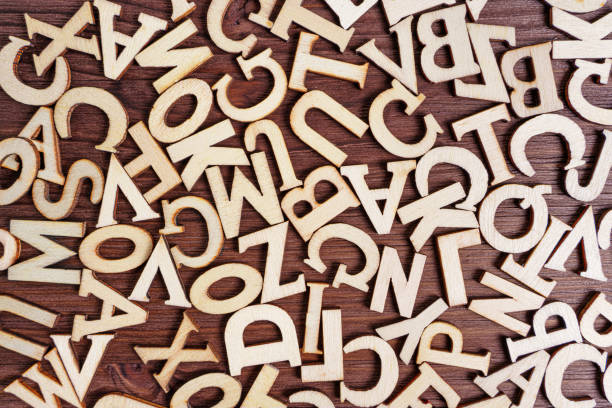 istock Abstract wooden letters background 1430083230