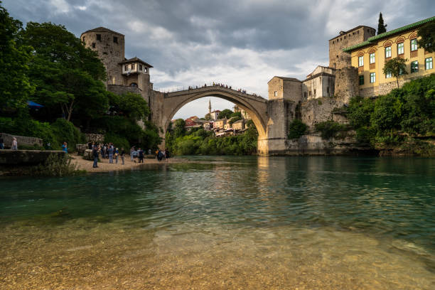 istock The famous stone bridge and river in Mostar 1430085592