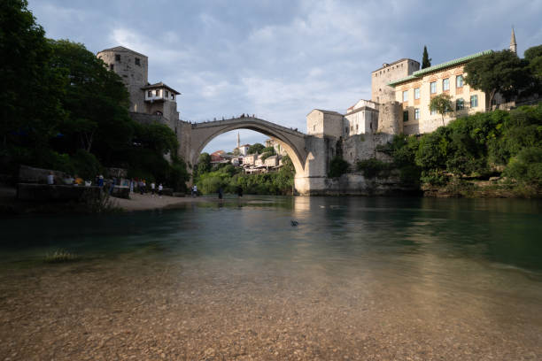 istock The famous stone bridge and river in Mostar 1430085616
