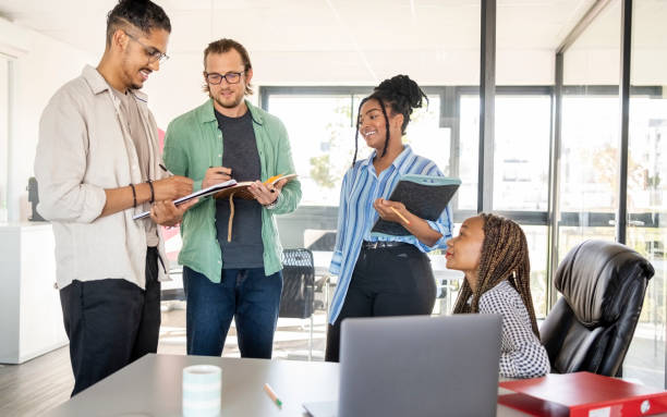 istock Diverse startup business team having meeting in office 1430091481