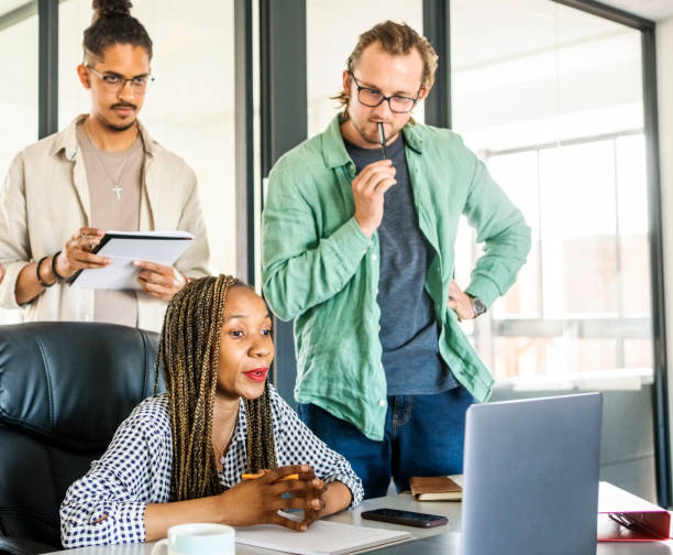 istock Startup business people using a laptop during a meeting 1430091736