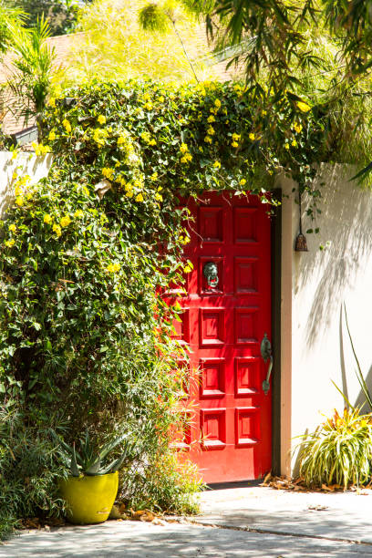istock Red Door to the garden 1430096678