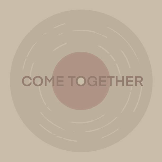 istock Vintage vinyl record with the words come together in delicate colors 1430099005