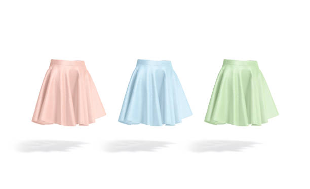 istock Blank colored women mini skirt mockup, side view 1430102503