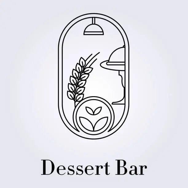 Vector illustration of dessert bar gourmet bakery logo vector illustration design