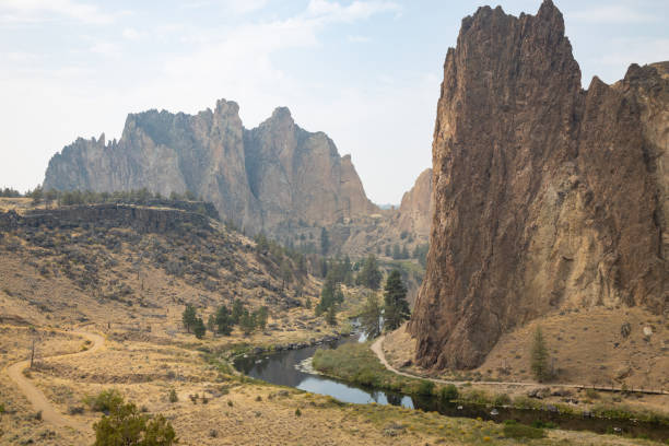 istock Smith Rock State Park in Central Oregon on a Hazy Summer Day 1430105184