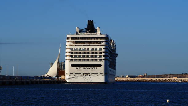 la nave msc orchestra ad alicante - fiddlers ferry foto e immagini stock