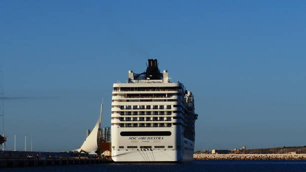 la nave msc orchestra ad alicante - fiddlers ferry foto e immagini stock