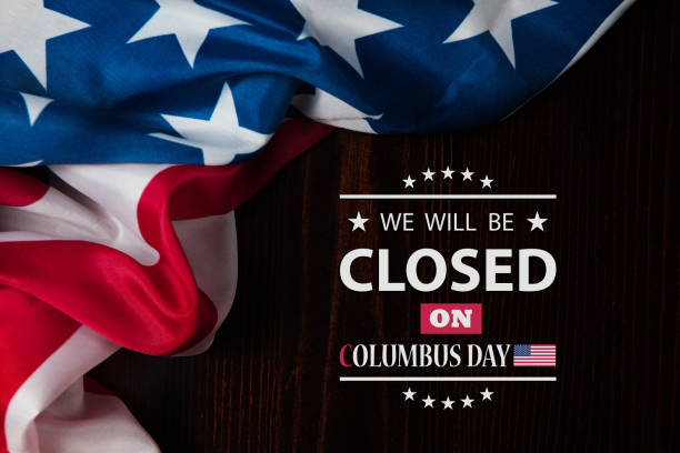 istock Columbus Day Background Design. We will be Closed on Columbus Day. 1430108394