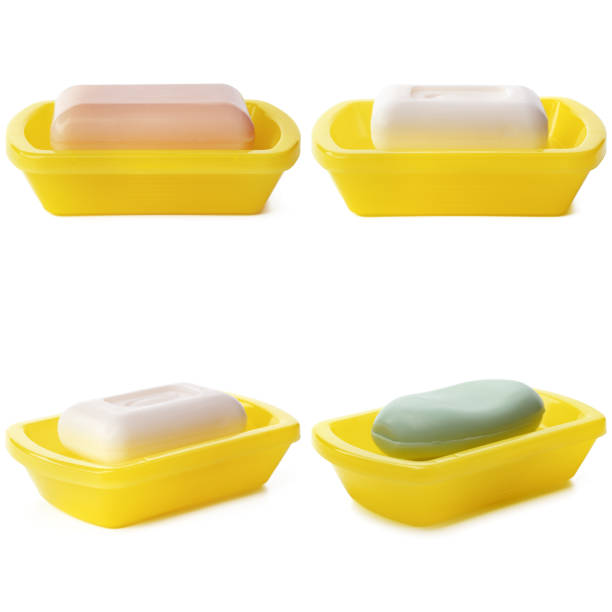 istock Soap bars isolated on the white background 1430110181